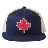 Unisex Flat Brim Trucker Cap - Dark Blue Fish Maple - Bassdash