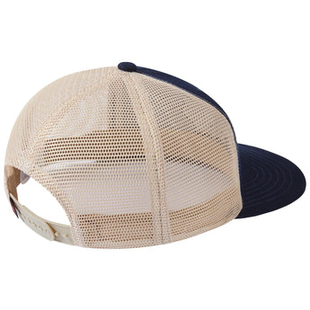 Unisex Flat Brim Trucker Cap - Dark Blue Fish Maple - Bassdash