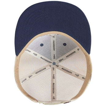 Unisex Flat Brim Trucker Cap - Dark Blue Fish Maple - Bassdash