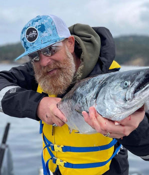 Unisex Flat Brim Trucker Cap - Ocean Digital Camo2 - Bassdash
