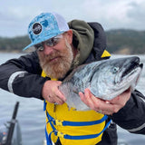 Unisex Flat Brim Trucker Cap - Ocean Digital Camo2 - Bassdash