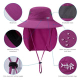 Unisex UPF 50+ Sun Hat with Face Cover & Neck Flap FH09 - Bassdash