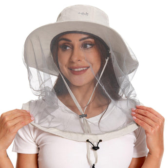 UPF 50+ Mosquito Sun Hat with Neck Flap - Bassdash