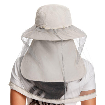 UPF 50+ Mosquito Sun Hat with Neck Flap - Bassdash
