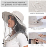 UPF 50+ Mosquito Sun Hat with Neck Flap - Bassdash