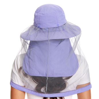 UPF 50+ Mosquito Sun Hat with Neck Flap - Bassdash