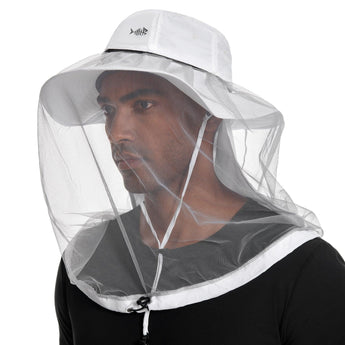 UPF 50+ Mosquito Sun Hat with Neck Flap - Bassdash