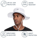 UPF 50+ Mosquito Sun Hat with Neck Flap - Bassdash