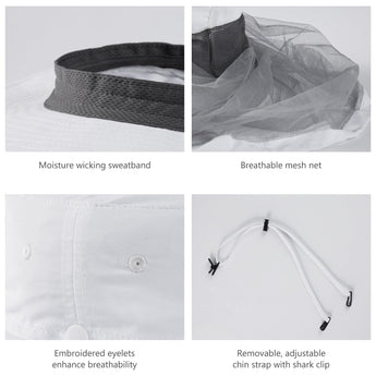 UPF 50+ Mosquito Sun Hat with Neck Flap - Bassdash