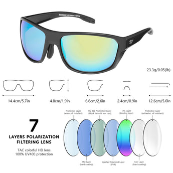 Unisex V03 Polarized Fishing Sunglasses UV400 - Bassdash