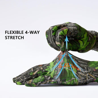 Men's Lightweight UPF 50+ Camo Hunting Gloves HG05 - Bassdash