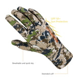 Men's Lightweight UPF 50+ Camo Hunting Gloves HG05 - Bassdash