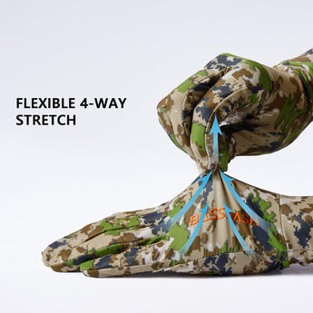 Men's Lightweight UPF 50+ Camo Hunting Gloves HG05 - Bassdash