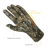 Men's Lightweight UPF 50+ Camo Hunting Gloves HG05 - Bassdash