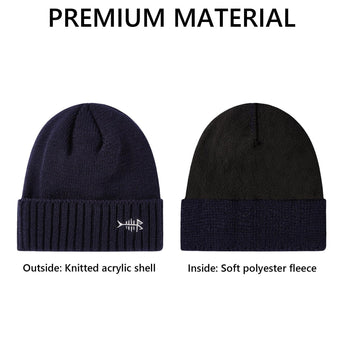 Fleece Lining Winter Knit Beanie - Bassdash