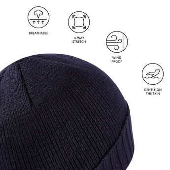 Fleece Lining Winter Knit Beanie - Bassdash