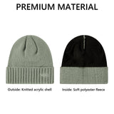 Fleece Lining Winter Knit Beanie - Bassdash