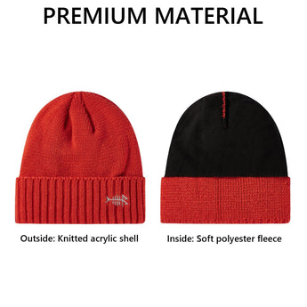 Fleece Lining Winter Knit Beanie - Bassdash