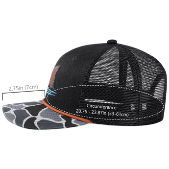 Unisex Embroidered Rope Trucker Hat - Bassdash