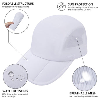 Unisex Folding Baseball Caps - Bassdash