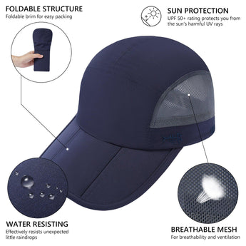 Unisex Folding Baseball Caps - Bassdash