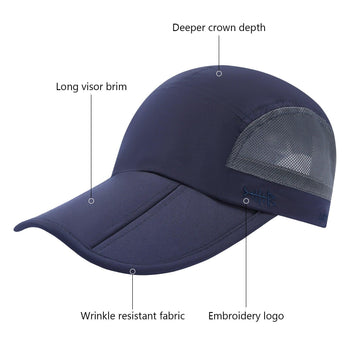 Unisex Folding Baseball Caps - Bassdash