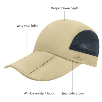Unisex Folding Baseball Caps - Bassdash