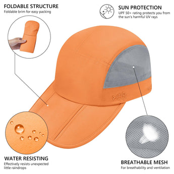 Unisex Folding Baseball Caps - Bassdash