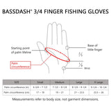 3/4 Finger UPF 50+ Sun Gloves Fishing Gloves - Bassdash