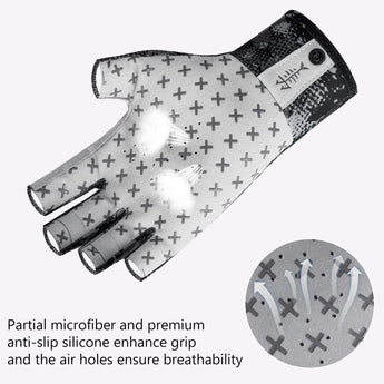 3/4 Finger UPF 50+ Sun Gloves Fishing Gloves - Bassdash