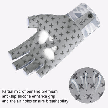 3/4 Finger UPF 50+ Sun Gloves Fishing Gloves - Bassdash