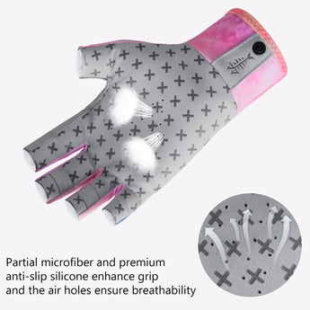 3/4 Finger UPF 50+ Sun Gloves Fishing Gloves - Bassdash