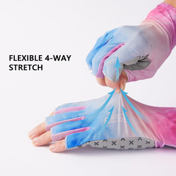 3/4 Finger UPF 50+ Sun Gloves Fishing Gloves - Bassdash