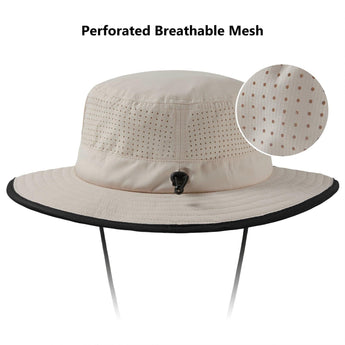 UPF 50+ Bucket Hat with Laser Perforated Mesh - Bassdash