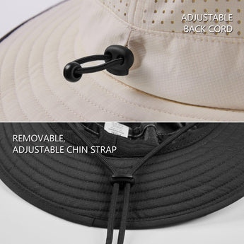 UPF 50+ Bucket Hat with Laser Perforated Mesh - Bassdash