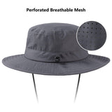 UPF 50+ Bucket Hat with Laser Perforated Mesh - Bassdash
