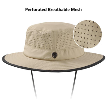 UPF 50+ Bucket Hat with Laser Perforated Mesh - Bassdash