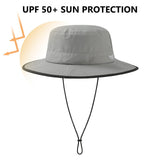 UPF 50+ Bucket Hat with Laser Perforated Mesh - Bassdash