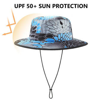 UPF 50+ Bucket Hat with Laser Perforated Mesh - Bassdash