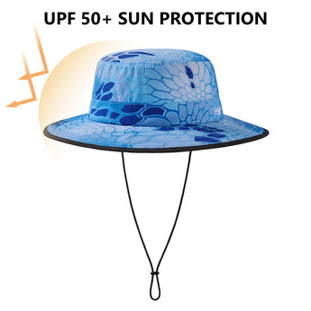UPF 50+ Bucket Hat with Laser Perforated Mesh - Bassdash