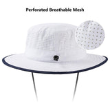 UPF 50+ Bucket Hat with Laser Perforated Mesh - Bassdash