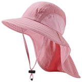 Kids' UPF 50+ Wide Brim Sun Hat with Neck Flap - Bassdash