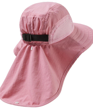 Kids' UPF 50+ Wide Brim Sun Hat with Neck Flap - Bassdash