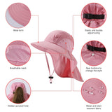 Kids' UPF 50+ Wide Brim Sun Hat with Neck Flap - Bassdash