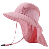 Kids' UPF 50+ Wide Brim Sun Hat with Neck Flap - Bassdash