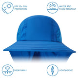 Kids' UPF 50+ Wide Brim Sun Hat with Neck Flap - Bassdash