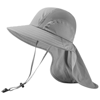 Kids' UPF 50+ Wide Brim Sun Hat with Neck Flap - Bassdash