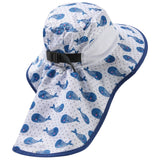 Kids' UPF 50+ Wide Brim Sun Hat with Neck Flap - Bassdash