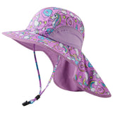 Kids' UPF 50+ Wide Brim Sun Hat with Neck Flap - Bassdash