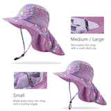 Kids' UPF 50+ Wide Brim Sun Hat with Neck Flap - Bassdash